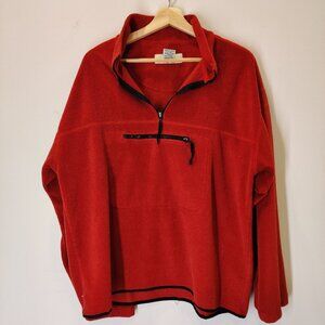 Men's Penmans Red 1/4 Zip Pullover Collared Warm Sweatshirt | L